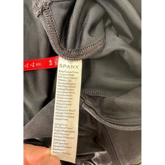 Spanx Faux Leather Leggings Womens Small Petite Black High Rise Stretch Gothic - Picture 8 of 16